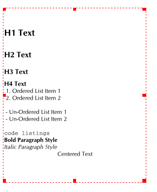 HTML imported into Scribus