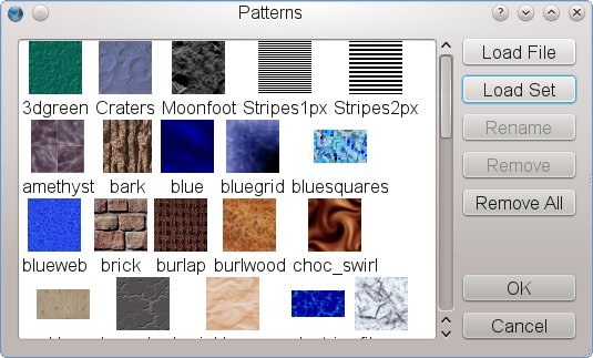 Importing/creating patterns