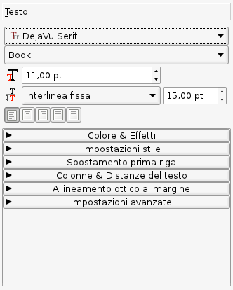 Proprietà: scheda Testob